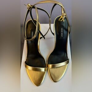 Nine West gold heeled sandals